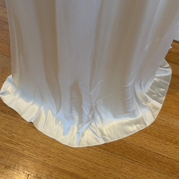 Reformation Ronda Silk Cowl Neck Wedding Maxi Dress Ivory White Size 10 NWT - Picture 6 of 17